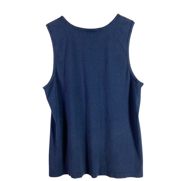 Theta Phi Alpha college sorority Embroidered Tank Top Blue M - Picture 4 of 4